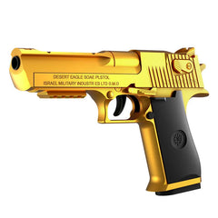 Side view of gold Desert Eagle soft bullet toy pistol – Toylvia