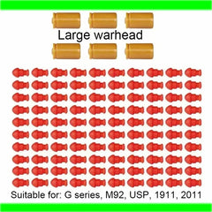 100pcs EVA soft bullet warheads compatible with M92 2011 USP toy guns
