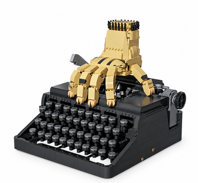 Gothic Typewriter Collectible Kit - Vintage Design Building Blocks Set