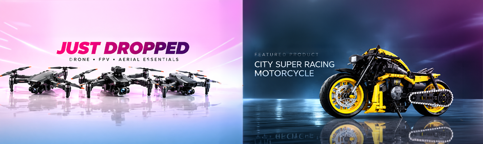 Just dropped drones and featured City Super Racing Motorcycle