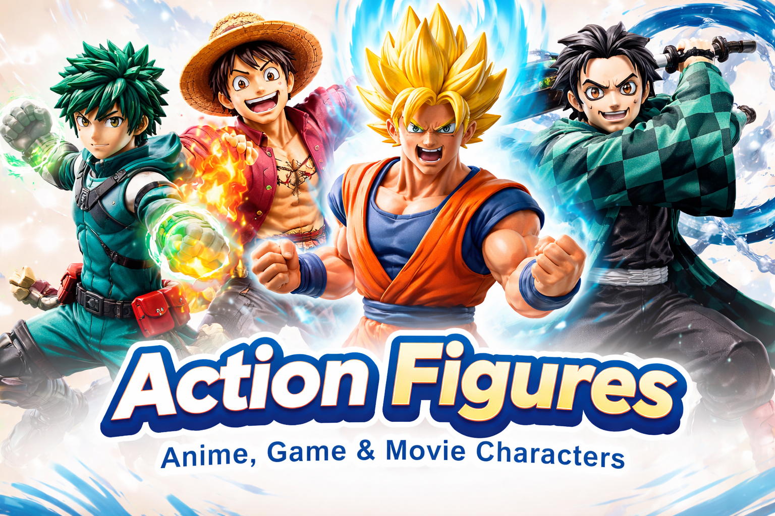 Action figures collection featuring anime, game, and movie character figures by Toylvia