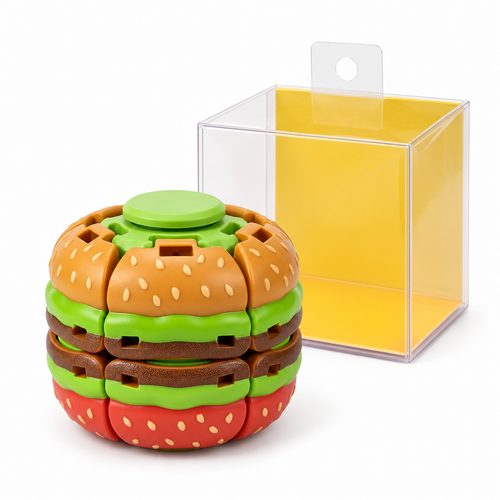 1 Piece With Original Retail burger push spinner pack, generated square studio product photo.