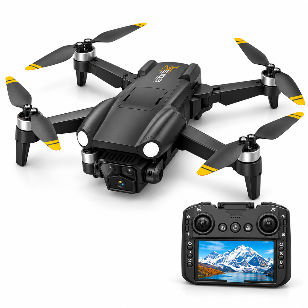 Z103 GPS drone with screen remote at bottom-right on a white studio background