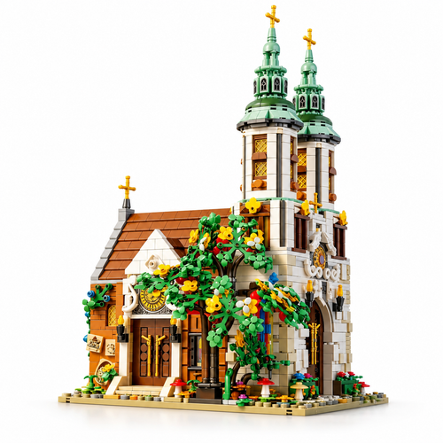 St. Andrew's Church Building Set | 3306PCS Historical Replica | Toylvia - alternate view