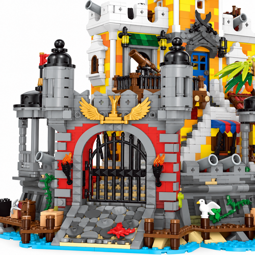 4975PCS Pirate Harbour Medieval Castle Building Blocks Set - alternate view