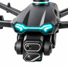 GT6 drone HD CINE camera and cyan nose LED macro detail.
