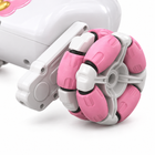 8-wheel-unicorn-rc-stunt-car-mecanum-wheels-swing-arms: accurate close-up macro detail.