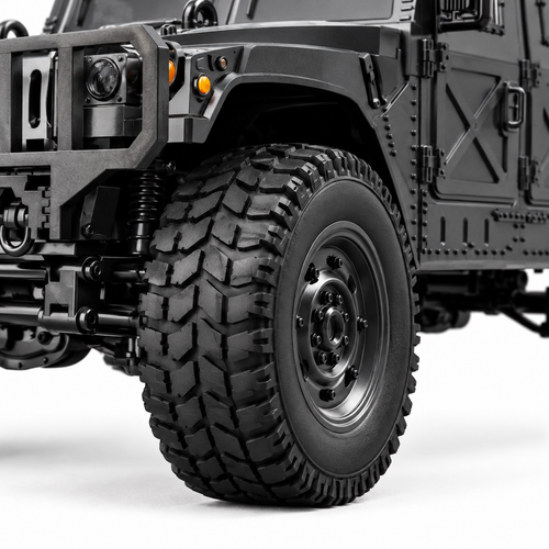 4WD RC Military Crawler Truck LED Lights Winch Ready - alternate view