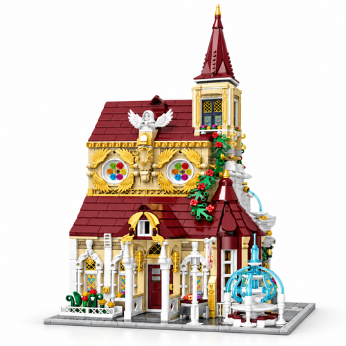 2959PCS Rosary Abbey Church Building Blocks Set Model - alternate view