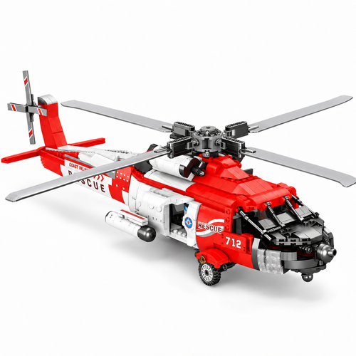 HH-60J Black Hawk Helicopter Building Set | 1093PCS Military Model | Toylvia - alternate view