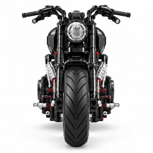 1:5 Scale Super Racing Dark Motorcycle Technical Building Blocks 2050pcs - alternate view
