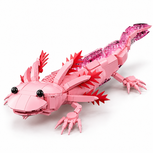 998PCS Creative Aquatic Amphibian Axolotl Building Blocks Set - alternate view