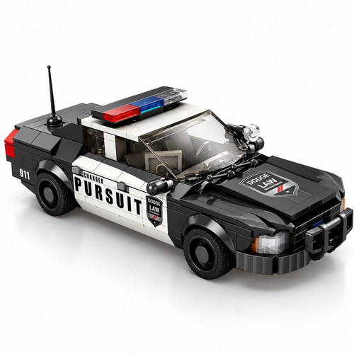 Police Car Building Toy Set - 404 Pieces Block Model - alternate view