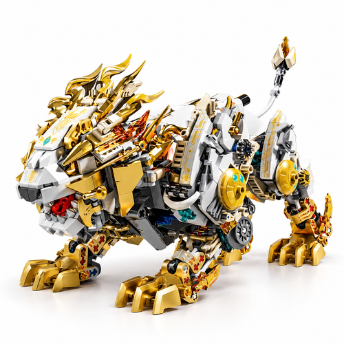 1073PCS Mechanical Lion Building Blocks - Premium MOC Style Assembly Model - alternate view