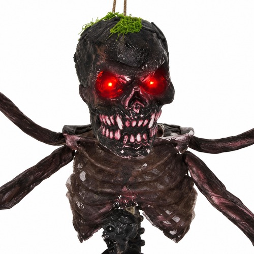 6FT Animated Halloween Skeleton 4 Poseable Arms Sound Prop - alternate view