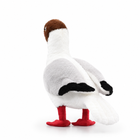 24cm gull plush back view showing grey wings with black tips and white tail