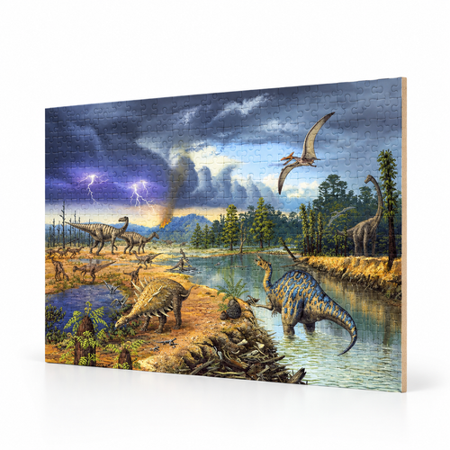 Cartoon Dinosaurs 100 Piece Jigsaw Puzzle Kids & Adults - alternate view