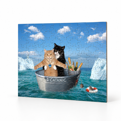 100 Pieces Catanic Animals Jigsaw Puzzle Decompression Toy - alternate view