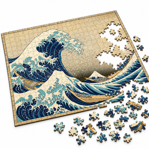 1000 Piece Great Wave off Kanagawa Puzzle 50x70cm Art Jigsaw - alternate view