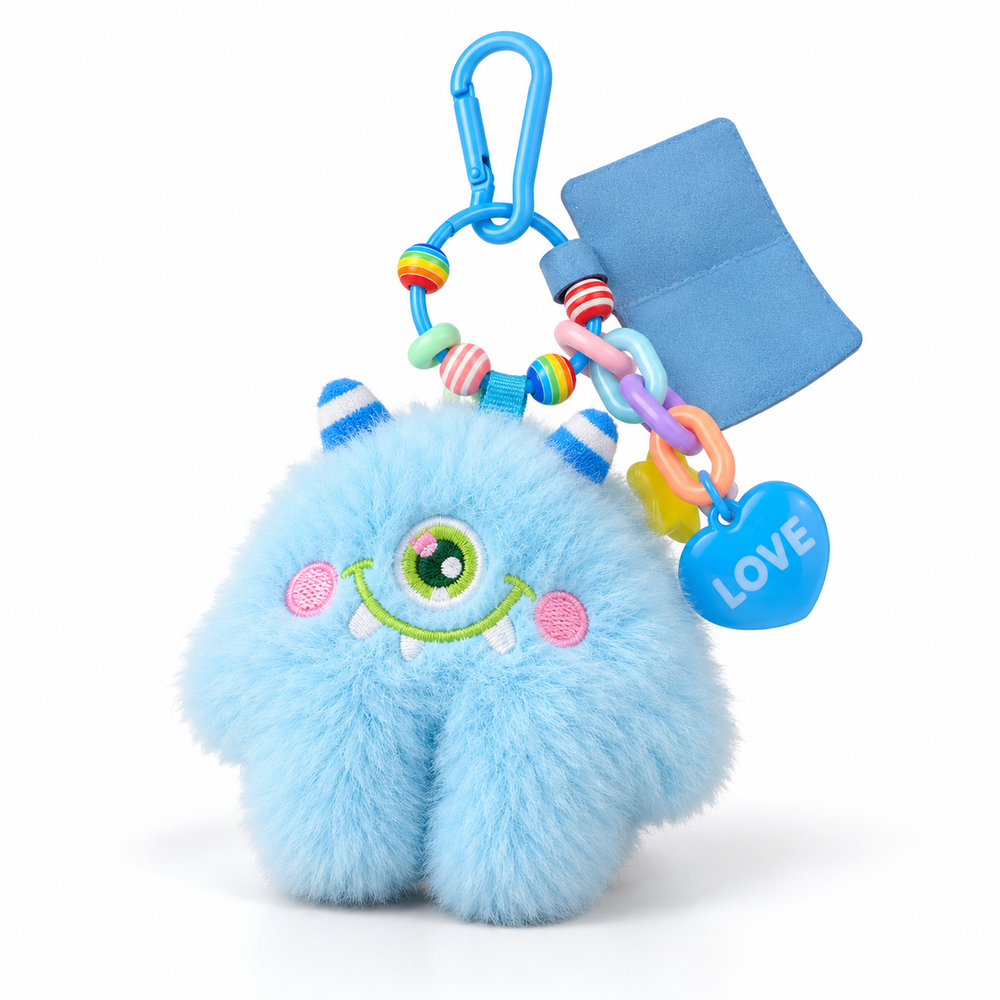 Creative Charm Doll Keychain Cute Backpack Pendant Bag Charm - Blue