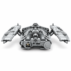 Front view of Freight Voyager spaceship building block model with both wings - Toylvia