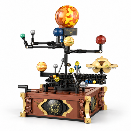 Toylvia™ Space Solar System Orbit Model - Mini MOC Building Blocks Desk Decor - alternate view