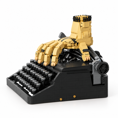 Gothic Typewriter Collectible Kit - Vintage Design Building Blocks Set - alternate view