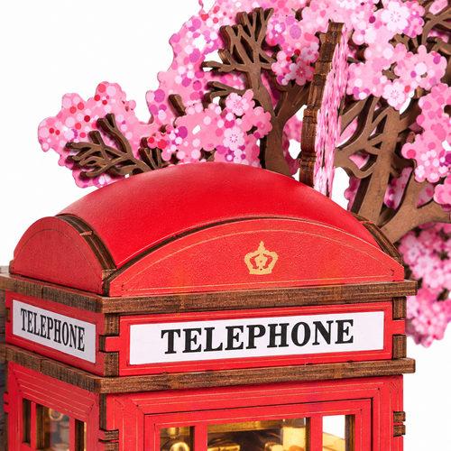 Cherry Blossom Book Stand 3D Wooden Puzzle | 116PCS Mini Model | Toylvia - alternate view