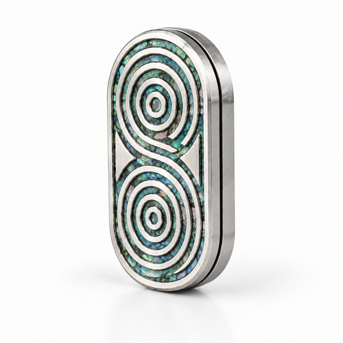 Fritillary Inlay Metal EDC Fidget Slider Tactile Desk Toy - alternate view