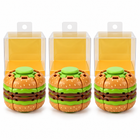 3 Piece With Original Retail burger push spinner pack, generated square studio product photo.