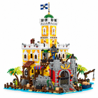 Pirate Harbour medieval castle building-block set from an alternate three-quarter angle