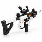 Viktor Short Sword blaster rear three-quarter view with black angular stock and white tube