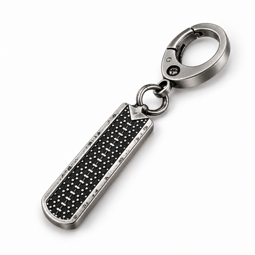 Silver Stainless Steel Car Keychain Bag Charm Sweet & Edgy - alternate view