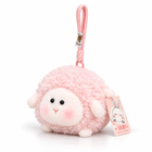 Cute Lying Sheep Plush Keychain Lamb Bag Pendant Charm - Pink