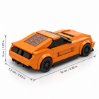 Track Titan brick race car size: 16 cm long, 7.2 cm wide, 5 cm high