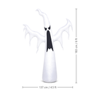 6ft ghost inflatable front view with size lines: 137 cm / 4.5 ft wide, 183 cm / 6 ft tall