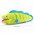 Green sea eel plush bolster size view, 55 cm / 21.7 in long