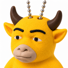 Mom Niu Funny Doll Keychain 3D Printed PLA Model Toy - macro view