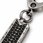 Silver Stainless Steel Car Keychain Bag Charm Sweet & Edgy - macro view