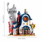 1410PCS magic owl house building blocks size view, 36 cm tall by 29 cm wide