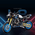 1:8 City Motorbike Racing Vehicle Technical Building Blocks 582pcs