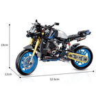 1:8 City Motorbike Racing Vehicle Technical Building Blocks 582pcs