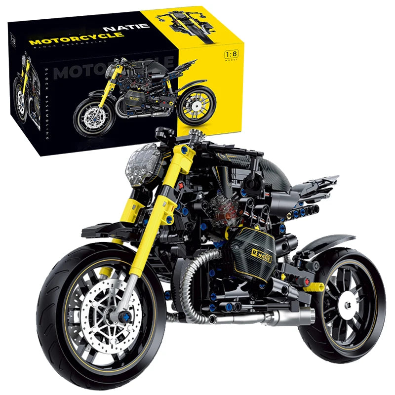 1:8 City Racing Motorcycle Technical Building Blocks 600+pcs