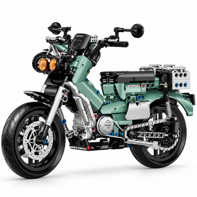 1:8 City Racing Motorcycle Technical Building Bricks Set