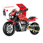 1:8 City Racing Motorcycle Technical Building Bricks Set