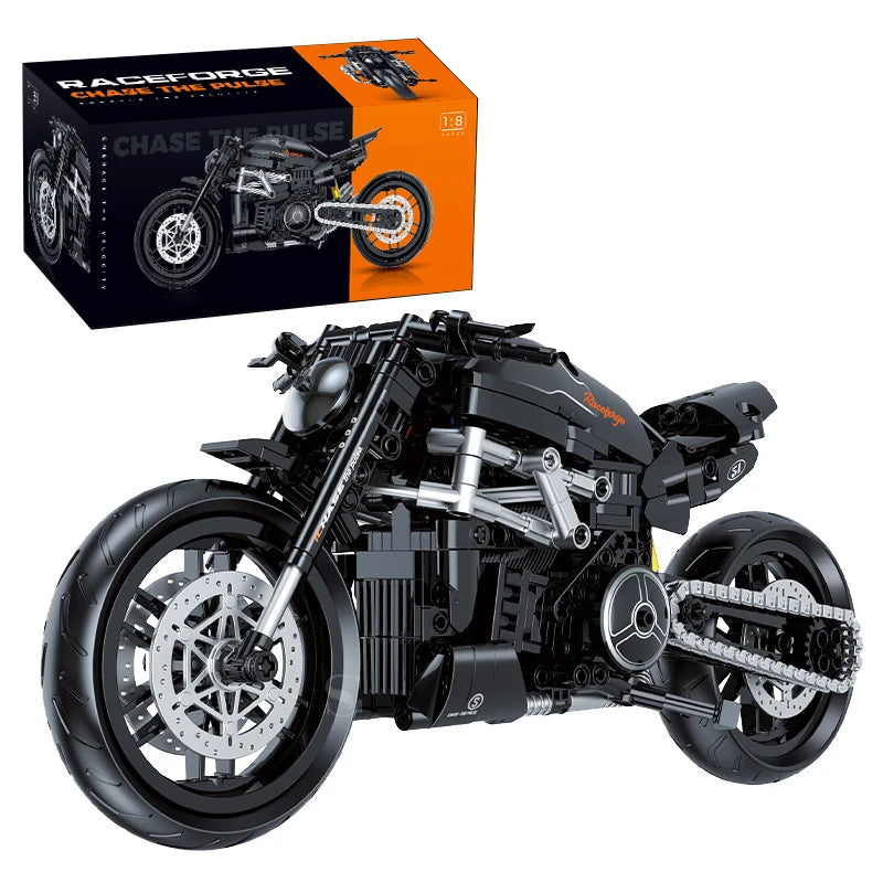 1:8 Scale Motorcycle Moto Vehicle Technical Building Blocks 538pcs