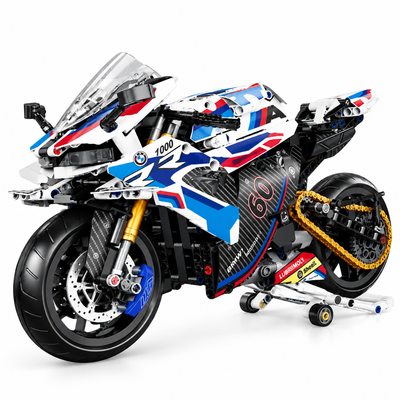 1000pcs Motorcycle Building Blocks Technical Ornament Set