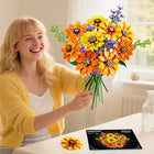 Sunflower Bouquet Building Set | 1011PCS Botanical with Lights | ToyIvia