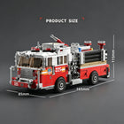 1052PCS City American Fire Truck Responder Building Blocks Kit