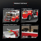 1052PCS City American Fire Truck Responder Building Blocks Kit